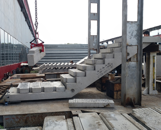 業臻建材--預製樓梯性能檢驗現場